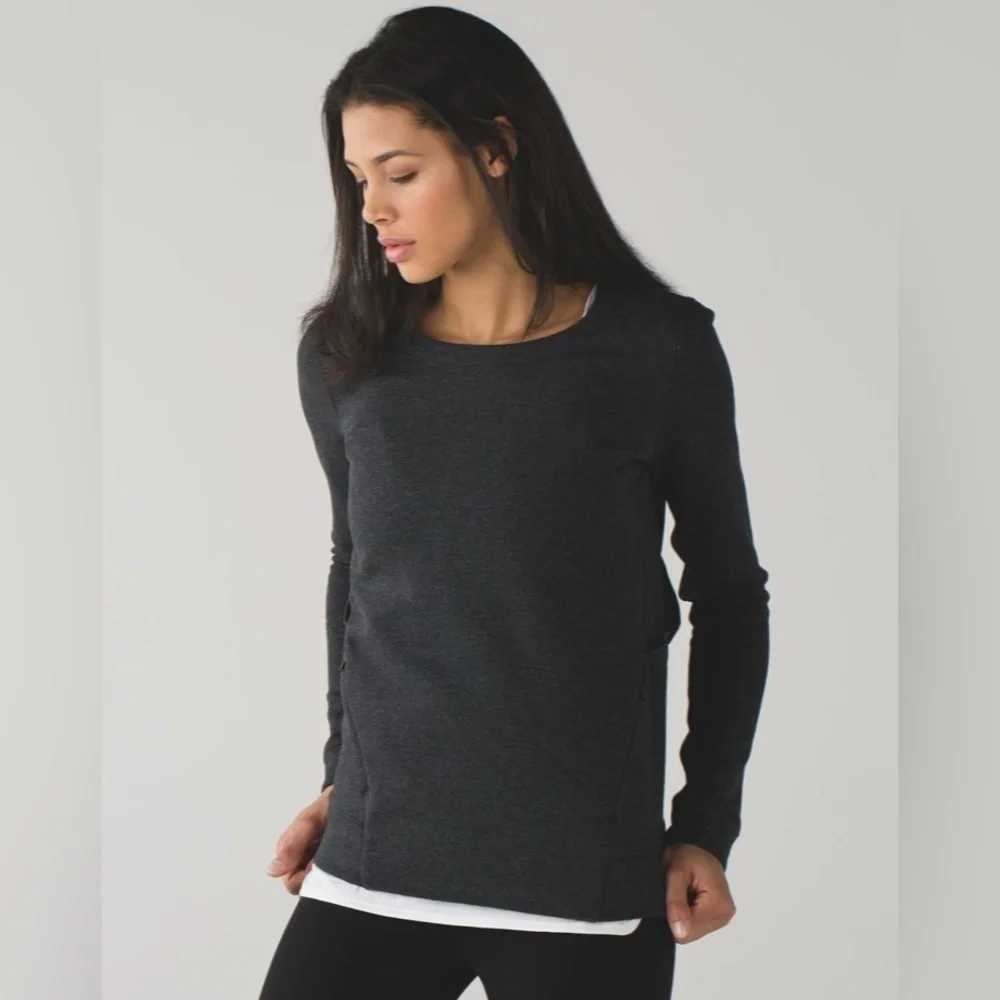 Lululemon & go Endeavor Cut Out Long Sleeve Sweater Pullover